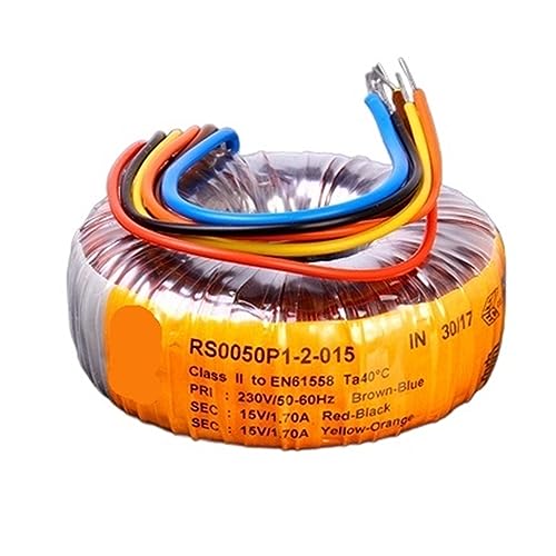 SAEVVCJWW 50 W Dual 6 V 9 V 12 V 15 V 18 V 25 V Ringkerntransformator Importiertes Audio-Netzteil 50 VA(Dual 15V) von SAEVVCJWW