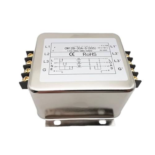 SAEVVCJWW Dreiphasiger 380V 30A Netzfilter CW12B-30A/40A-S (005) Klemmenblock Frequenzumwandlung privater Server(CW12B-30A-S 005) von SAEVVCJWW