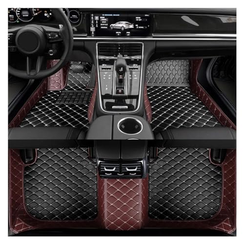 Auto Spiegelkappen Für 3er-Serie für E36 1990–2000 für E46 für E90 für E92 Coupe für E93 Innenzubehör Teppich Leder individuelle Auto Bodenmatte Seitenspiegelkappe(Coffee Black) von SAFATBZ