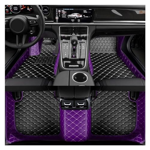 Auto Spiegelkappen Für 3er-Serie für E36 1990–2000 für E46 für E90 für E92 Coupe für E93 Innenzubehör Teppich Leder individuelle Auto Bodenmatte Seitenspiegelkappe(Purple Black) von SAFATBZ
