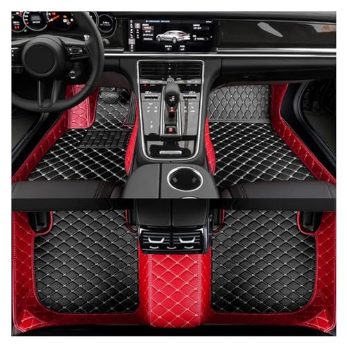 Auto Spiegelkappen Für 3er-Serie für E36 1990–2000 für E46 für E90 für E92 Coupe für E93 Innenzubehör Teppich Leder individuelle Auto Bodenmatte Seitenspiegelkappe(Red Black) von SAFATBZ