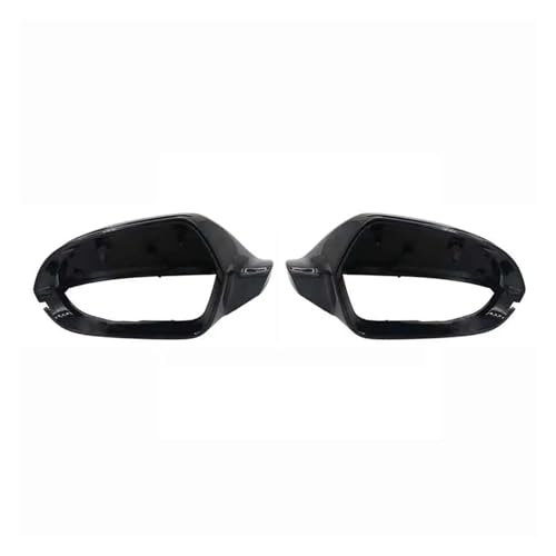 Auto Spiegelkappen Für A6 C7 S6 RS6 2012 2013 2014 2015-2020 Paar Auto Rückspiegel Abdeckung Glanz Schwarz Rückspiegel Abdeckung Schutz Kappe Seitenspiegelkappe(Without Side Assist) von SAFATBZ