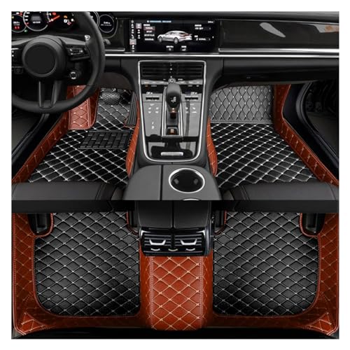 Auto Spiegelkappen Für B5 2003-2007 Für B6 Für B7 Für B8 Für C42 2019-2023 Innen Zubehör Leder Custom auto Boden Matte Seitenspiegelkappe(Brown Black) von SAFATBZ