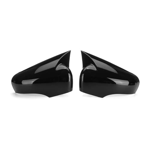 Auto Spiegelkappen Für Clio 4 Für MK4/Für Captur/Für Zoe 2012-2019 Rück Seite Spiegel Abdeckung Flügel Kappe aufkleber Außentür Fall Trim Carbon Faser Seitenspiegelkappe(Gloss Black) von SAFATBZ