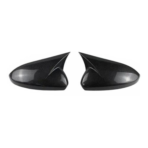 Auto Spiegelkappen Für Für Cruze 2009-2014 OX Horn Stil Seite Flügel Rückspiegel Abdeckungen Trim Auto 2X Auto rückspiegel Abdeckung Seitenspiegelkappe(Carbon Look-Add on) von SAFATBZ
