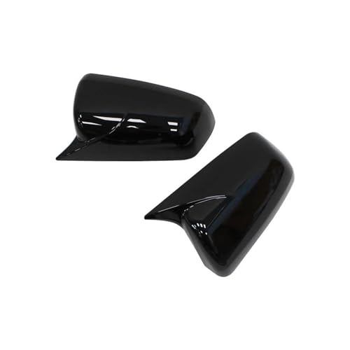 Auto Spiegelkappen Für Für Lancer X 10 EX Für EVO 2008-2012 Seite Tür Rückspiegel Abdeckung Cap Trim Shell aufkleber Auto Styling Teil Seitenspiegelkappe(Gloss Black) von SAFATBZ
