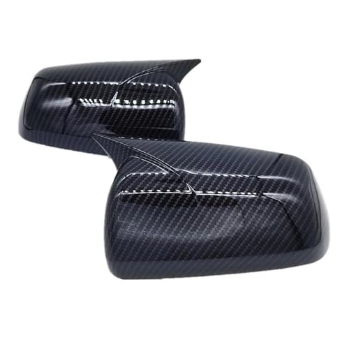 Auto Spiegelkappen Für Für Lancer X EX Für EVO 2008-2018 Seite Tür Rückspiegel Shell Abdeckung Borte ABS Carbon faser Auto Styling Seitenspiegelkappe(Rearview Mirror) von SAFATBZ