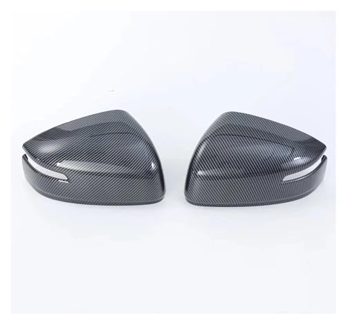 Auto Spiegelkappen Für Für Land Für Cruiser Für LC300 2021 2022 2023 ABS Chrome Side Tür Auto Rückspiegel Shell Abdeckung trim Außen Seitenspiegelkappe(Carbon Fiber Black) von SAFATBZ