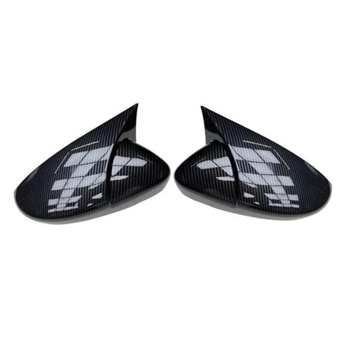 Auto Spiegelkappen Für Für MK6 Für B7 Für Käfer Für CC Add-on Spiegel Kappen Paar Auto Seite Flügel Rückspiegel abdeckung Seitenspiegelkappe(Carbon Fiber Look) von SAFATBZ