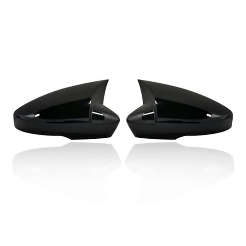 Auto Spiegelkappen Für Für Octavia Für Mk3 Für A7 5E 2014-2019 Für T-kreuz 2018-2021 Auto rückspiegel Abdeckungen Flügel Spiegel Kappen Seitenspiegelkappe(Glossy Black) von SAFATBZ