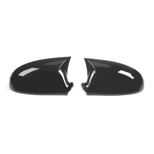 Auto Spiegelkappen Für Golf Für MK5 Für R 2003-2009 Auto Außen Refit Zubehör Reimen Seite Rückspiegel Abdeckung decor Cap Trim Seitenspiegelkappe(Glossy Black) von SAFATBZ