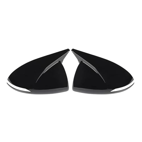 Auto Spiegelkappen Für Hyundai Für Elantra AD 2016 2017 2018 2019 2020 2X Carbon Faser Auto Rückspiegel Abdeckung Seite Tür Spiegel shell Trim Seitenspiegelkappe(Glossy Black) von SAFATBZ