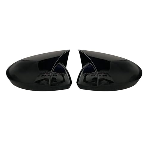 Auto Spiegelkappen Für Megane 4 Für MK4 2016-2020 Auto Rück Seite Spiegel Abdeckung Flügel Kappe Aufkleber Außentür Fall Trim carbon Faser Auto Seitenspiegelkappe(Bright black) von SAFATBZ