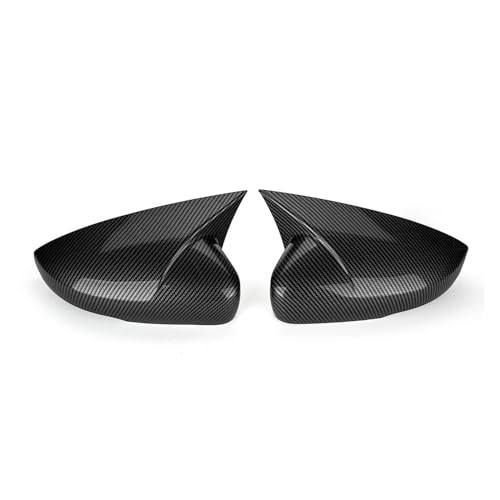 Auto Spiegelkappen Für Polo Für MK5 Für 6R Für 6C 2009-2017 2 Stücke ABS Auto Seite Rückspiegel Außenspiegel Abdeckkappen Shell Trim Außen Seitenspiegelkappe(Carbon Fiber Look) von SAFATBZ