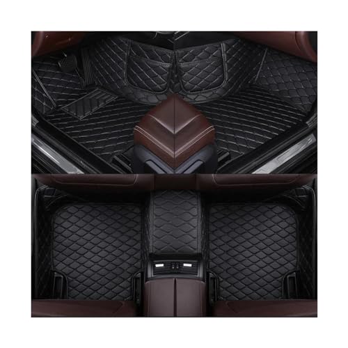 Auto Spiegelkappen Für Volvo Für S60 Für II 2011 2012 2013 2014 2015 2016 2017 Teppich Langlebige Leder Telefon Tasche Ihr Auto Custom Car Boden Matte Seitenspiegelkappe(All black) von SAFATBZ