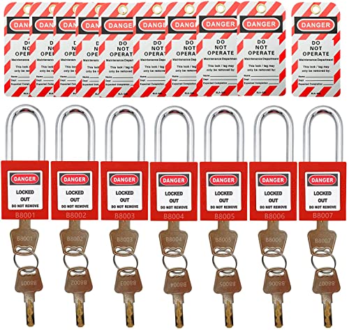 SAFBY Gleichschließendes Lockout-Tagout-Set – zehn Schlösser mit je zwei Schlüsseln von SAFBY