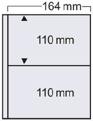 10x SAFE 7873 Ersatzblätter Postkartenhüllen für neue Postkarten Ansichtskarten Briefe Maximumkarten - 2 Taschen je 165 x 110 mm transparent glasklar beidseitig nutzbar oder mit beiliegenden sandfarbenen Folieneinlagen für Postkartenalbum 7890 / 7870 von SAFE