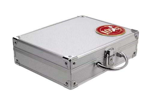 SAFE 173 ALU Münzkoffer mit 6 Tableaus für 120 gekapselte 10 Euro Münzen | ideal für Ihre Coin Collection von SAFE