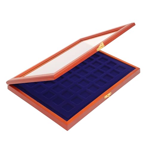 SAFE 5903 Echt Holz Münzkasette für 40 Fächern à 30 x 30 mm, z.B. für 3 Mark in Kapseln | Königsblaue Samteinlage | Abmessungen: 375 x 260 x 30 mm SAFE 5903 Echt Holz Münzkasette für 40 Fächern à 30 x 30 mm, z.B. für 3 Mark in Kapseln | Königsblaue Samteinlage | Abmessungen: 375 x 260 x 30 mm von SAFE