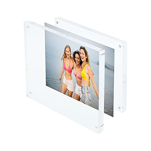 SAFE Acryl Bilderrahmen | Magnetischer Acrylblock Bilderrahmen | Bilder rahmenlos (175 x 130 x 20 mm) von SAFE