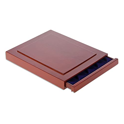 Safe 6830 Echtholz Münzbox Nova Exquisite 30 x 30 mm | mit eckigen Fächern | ideal für 5 DM Münzen von SAFE