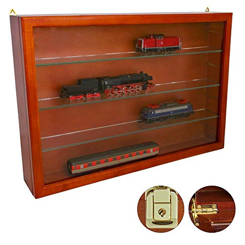 Sammelvitrine Holz mahagony: Format ca. 62 x 42 x 10 cm von SAFE