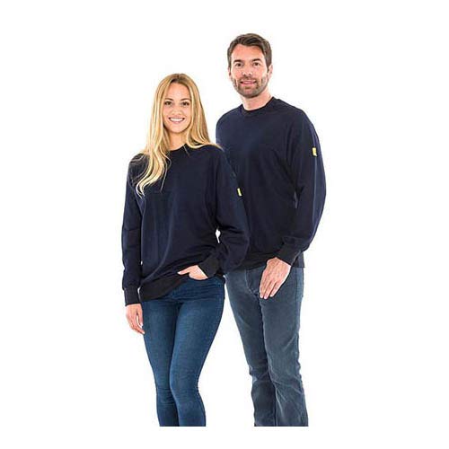 Safeguard SWS-THSS-NB3XL-ROUND ESD-Sweatshirt, Rundhals, 280g/m, 3XL, Marineblau von SAFEGUARD