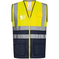 BERTHEL Warnschutz-Weste Gelb/Marine Größe 1-M(50/52) von SAFESTYLE