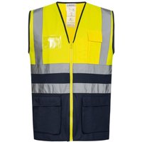 Berthel Warnschutzweste Safestyle Gelb/Marine en iso 20471/1 en iso 13688 Gr.XL von SAFESTYLE