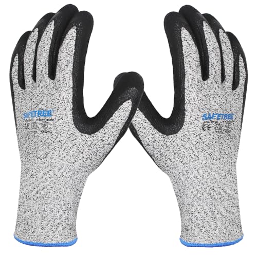 SAFETREE Schnittschutzhandschuhe, HPPE Schnittfeste Handschuhe, für Metzger, Küche, Austernöffnen, Fleischschneiden, Holzschnitzen und Garten (1, 10/XL) von SAFETREE