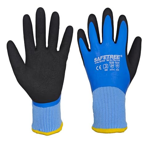 SAFETREE Winter Sicherheitshandschuhe: Wasserdicht, Rutschfest, Kälte- & Schnittschutz - Ideal für Outdoor, Skifahren, Kühllager, Eisfischen - Extrem warme & robuste Arbeitshandschuhe (1, 8/M) von SAFETREE