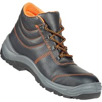safety and more Sicherheitsstiefel, S3, Leder, 45, Schwarz | Orange - Größe 45 von safety and more