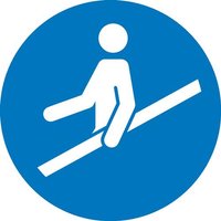 Gebotsschild Handlauf benutzen Folie selbstklebend (Ø) 100mm ISO 7010 1St. von SAFETYMARKING
