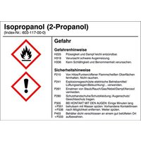 SafetyMarking 21.B1200.11 Gefahrstoffetikett G011 Isopropanol (2-Propanol) Folie selbstklebend (B x von SAFETYMARKING