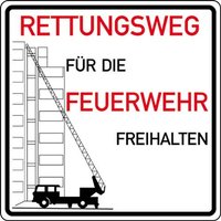 SafetyMarking 51.2762 Hinweisschild Rettungswege freihalten Aluminium (B x H) 500mm x 500mm 1St. von SAFETYMARKING