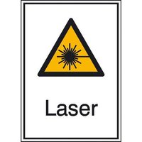 Warn-Kombischild Laser Aluminium (B x H) 131mm x 185mm ISO 7010 1St. von SAFETYMARKING