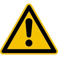 Warnschild Allgemeines Warnzeichen Folie selbstklebend 200mm ISO 7010 1St. von SAFETYMARKING