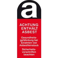 Warnschild Asbestfeinstaub Folie selbstklebend (B x H) 40mm x 95mm 500St. von SAFETYMARKING