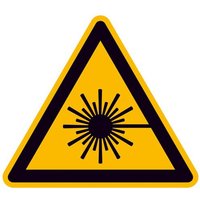 Warnschild Laser Aluminium 100mm ISO 7010 1St. von SAFETYMARKING