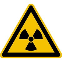 Warnschild Radioaktive Stoffe oder ionisierende Strahlung Aluminium 100mm ISO 7010 1St. von SAFETYMARKING