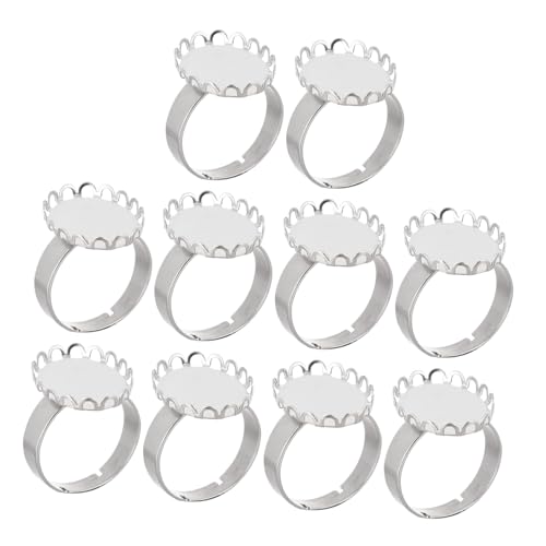 SAFIGLE 10 Stück Teiliges Edelstahl Ring Basen Metallringe DIY Schmuckherstellung Langlebige Ringrohlinge für Individuelle Schmuckgestaltung von SAFIGLE