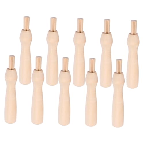 SAFIGLE 10 Stück Teiliges Punch Needle Holzgriffe Langlebig Robust für Nadelfilzen Filzwolle Trockenfilzen Geeignet Anfänger und Profis Leicht Installierbar Handliches DIY Werkzeug von SAFIGLE