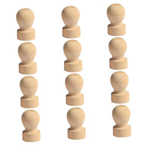 SAFIGLE 12 Stück Teiliges Wachssiegelstempel Griffe aus Hochwertigem Holz Ersatzgriff für Einladungssiegel Langlebig Ergonomisch Geformt Komfortabel und Sicher für DIY Bastelprojekte von SAFIGLE