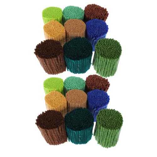SAFIGLE 18 Stück Teiliges Acrylgarn Vorgefertigte Bunte Precut Latch Hook Yarns Flauschiges Strapazierfähiges Häkelgarn für DIY Teppiche Kreative Knüpfprojekte Geeignet für Erwachsene von SAFIGLE
