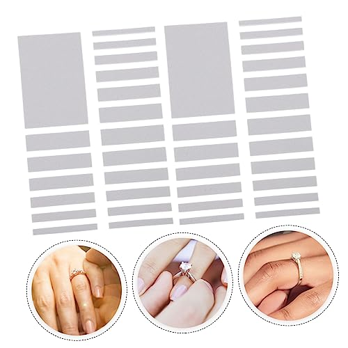 SAFIGLE 2 Blätter Ringgrößenversteller Unsichtbarer Ringgröße Adjuster Ring Verkleinerer Zubehör für Lose Ringe Komfortabel Sicher Innenliegend Schutz vor Verlust und Kratzern von SAFIGLE