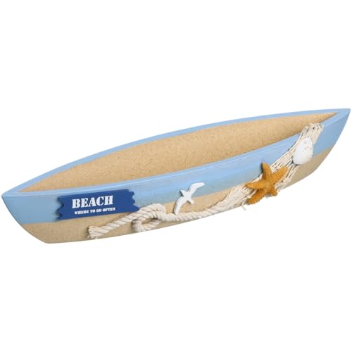 SAFIGLE 2 Holz-Segelboot-Ornamente Holz-Boot-Tabletts Display Holz-Boot- Strand-Themen-Tablett Holz-Schiffsmodelle Für Die Dekoration Schiff-Tablett Badezimmer- Nautische von SAFIGLE