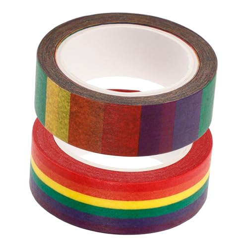 SAFIGLE 2 Rollen Rainbow Washi Tape DIY Bastelset Selbstklebendes Dekoratives Klebeband für Scrapbooking Notizbücher und Geschenkverpackungen Leicht Rückstandsfrei Entfernbar Vielseitig SAFIGLE 2 Rollen Rainbow Washi Tape DIY Bastelset Selbstklebendes Dekoratives Klebeband für Scrapbooking Notizbücher und Geschenkverpackungen Leicht Rückstandsfrei Entfernbar Vielseitig von SAFIGLE