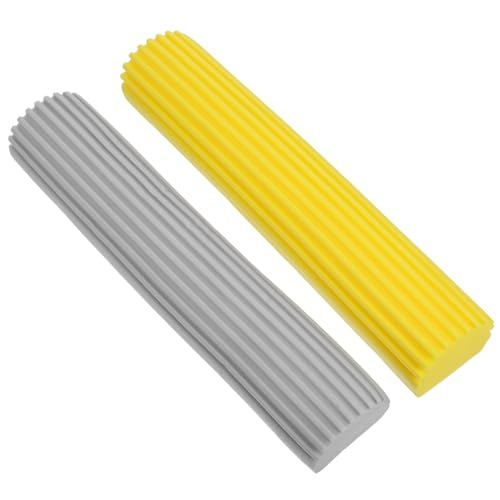 SAFIGLE 2 Stück Lazy Mop Head Refill Saugfähiger Hartholzfliesenmopp Wiederverwendbare Moppköpfe Weicher Badezimmermopp Haushaltsmoppköpfe Ersatz Boden Faltbare Fugenreinigung Für von SAFIGLE