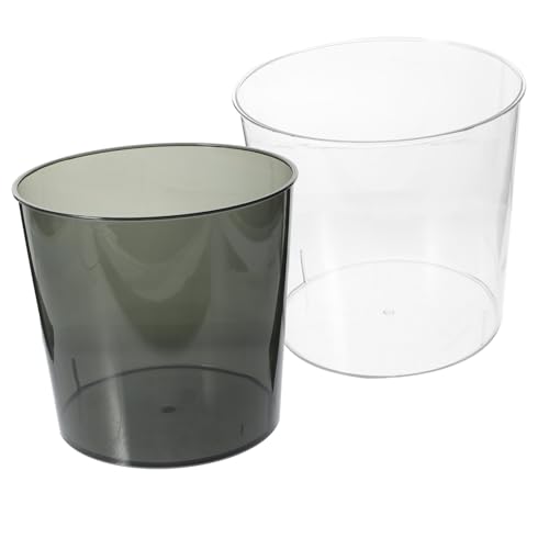 SAFIGLE 2 Stück Mini Desktop Mülleimer Kunststoff Tischabfallbehälter Transparent Kleine Abfallbox für Haushalt Büro Wohnzimmer von SAFIGLE