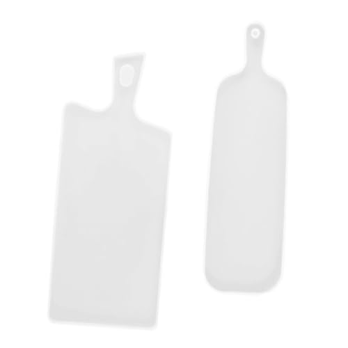 SAFIGLE 2 Stück Silikon Tray Mold Flexible Epoxidharz Gießform mit Breitem und Schmalem Griff Langlebige DIY Silikonform für Dekorative Tabletts Elastisch und Einfach Entformbar von SAFIGLE